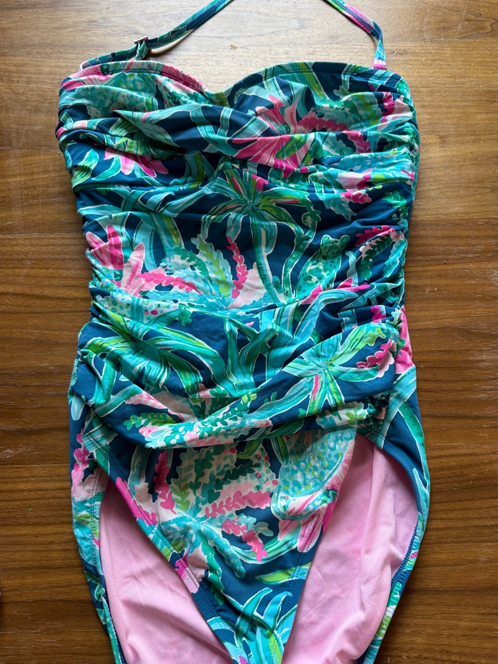 Lilly Pulitzer One-Piece Swimsuit - Halter / Strapless in print “Sweet Escape”